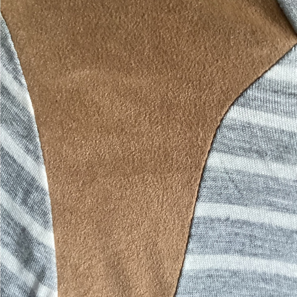 Gray and Tan Striped Long Sleeve Top nwt - Picture 6 of 8